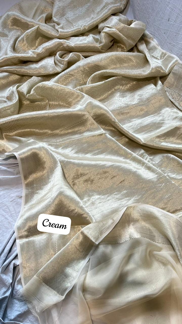 pure Khaddi Georgette fabric saree