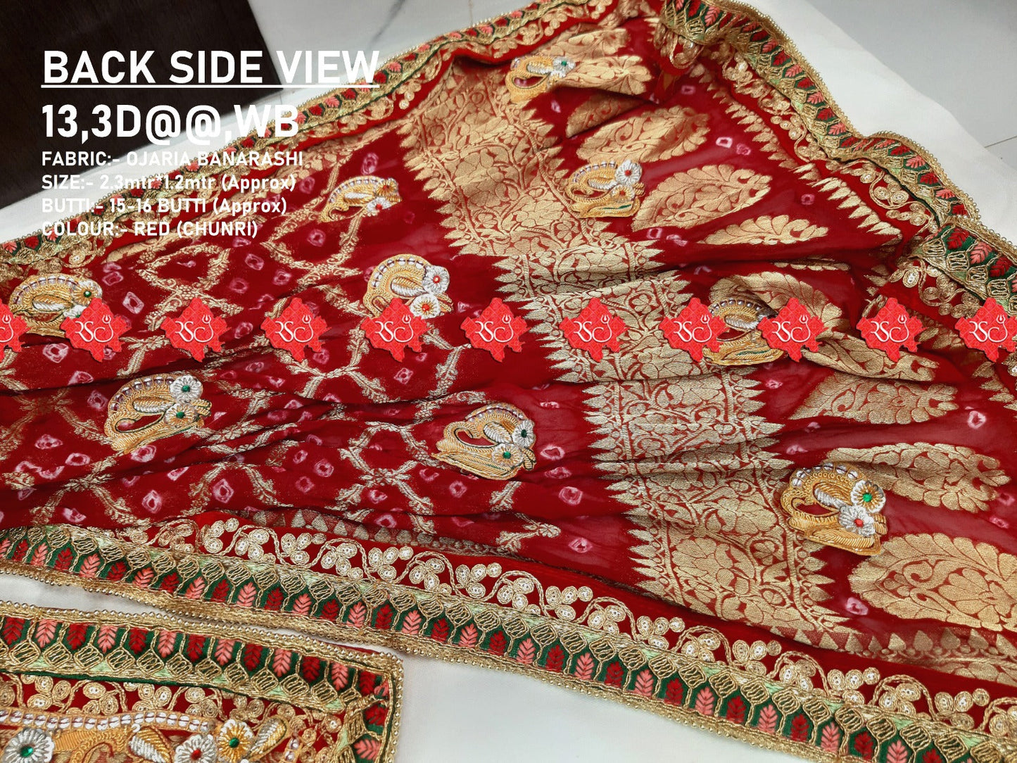 New Designer Ojariya Banarashi Bandhani Odhna Nr Rsc Chunri Pila