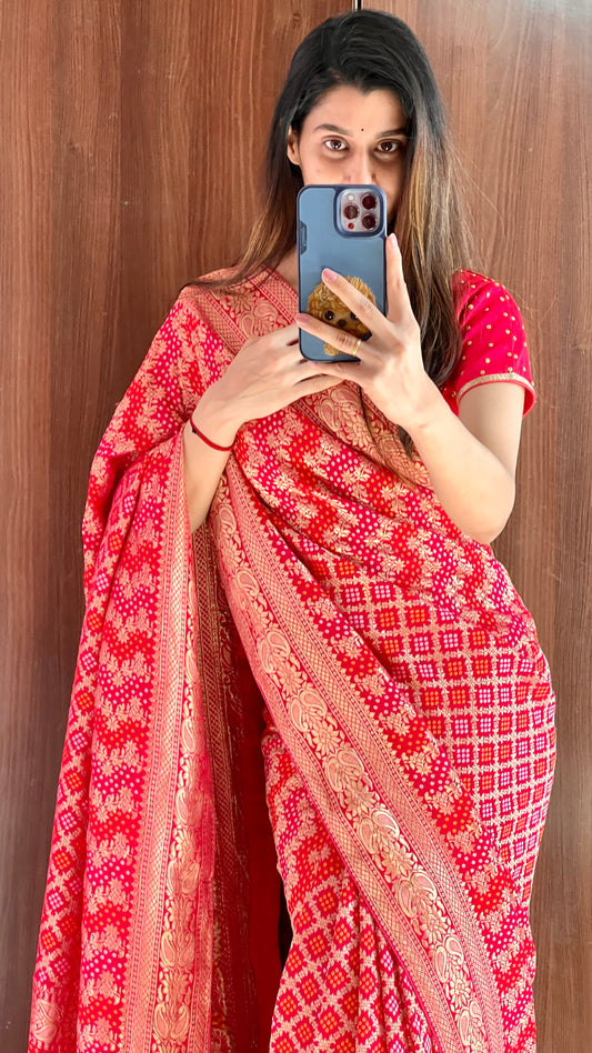 Pure khaddi georgette banarasi saree