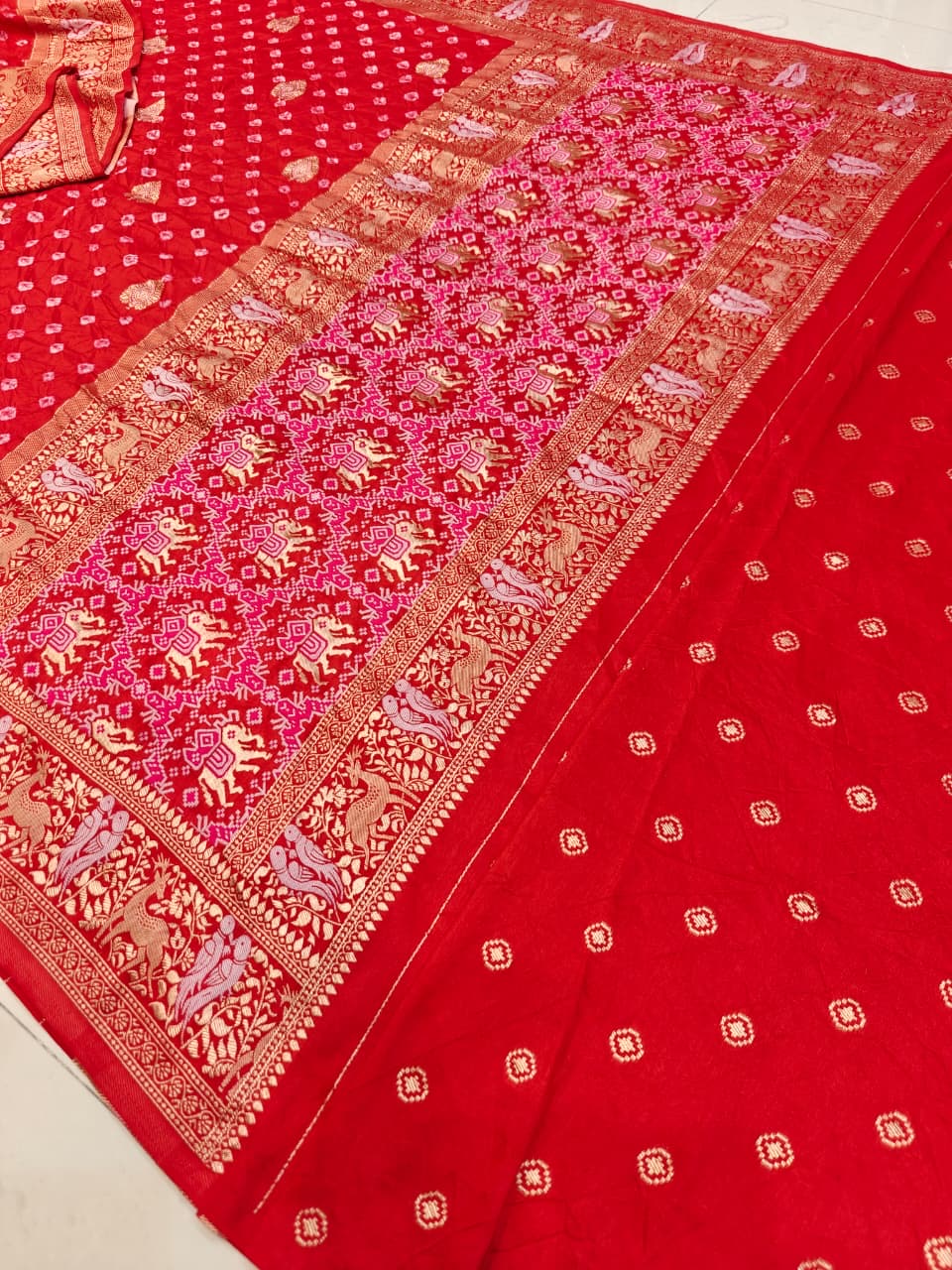 Pure Soft Malai Silk Patola Pallu Saree♥️