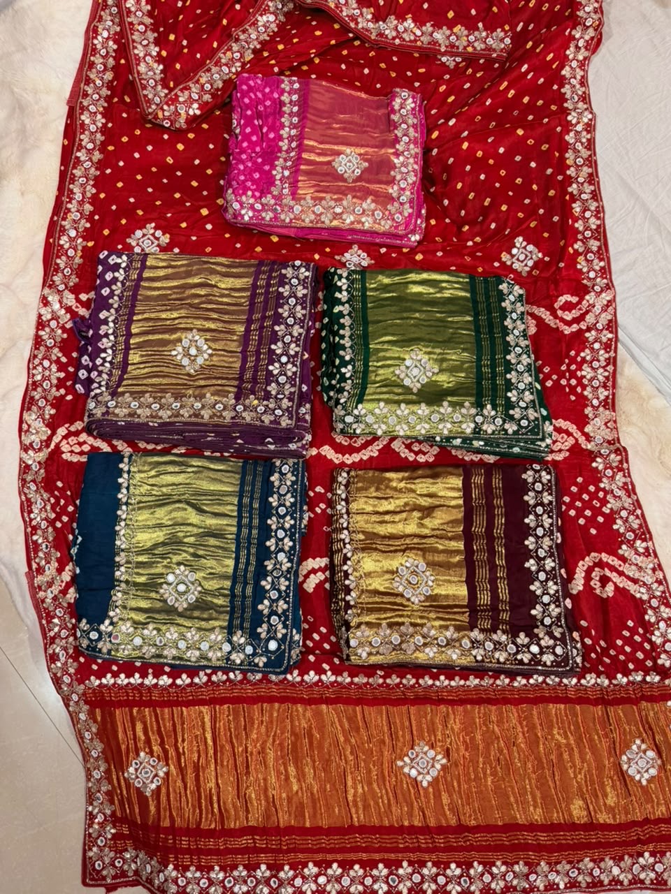 Heritage Pure Gajji Silk Bandhej Saree