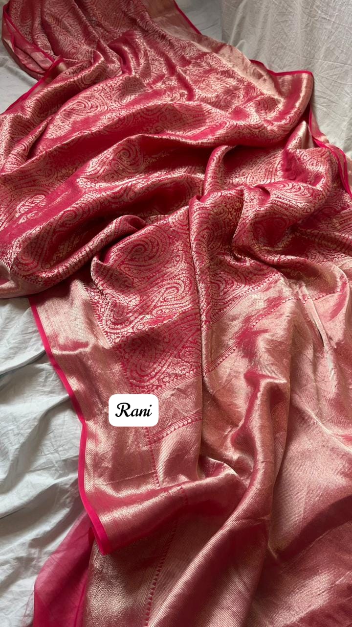 pure Khaddi Georgette fabric saree