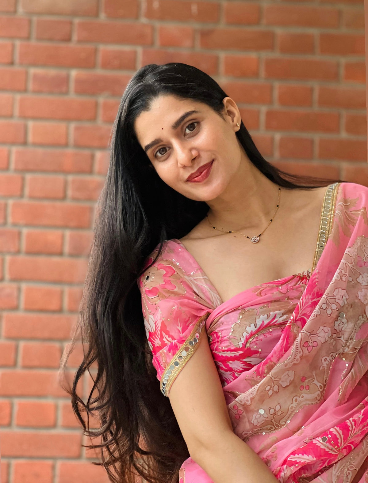 Organza Silk Sequence & Real Mirror Work Saree🌸