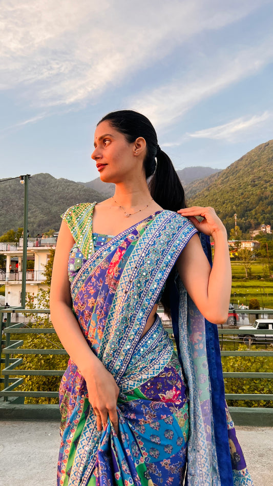 Mirror work saree ♥️