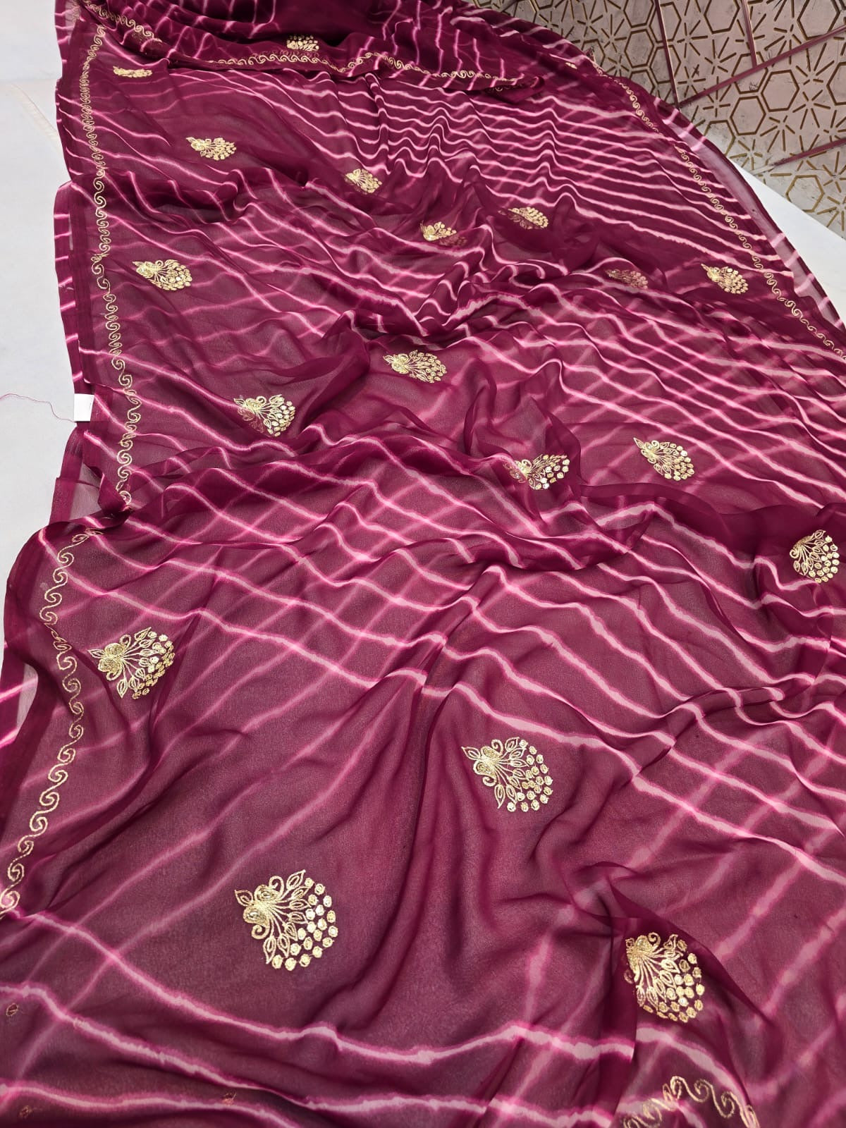 Pure chiffon saree