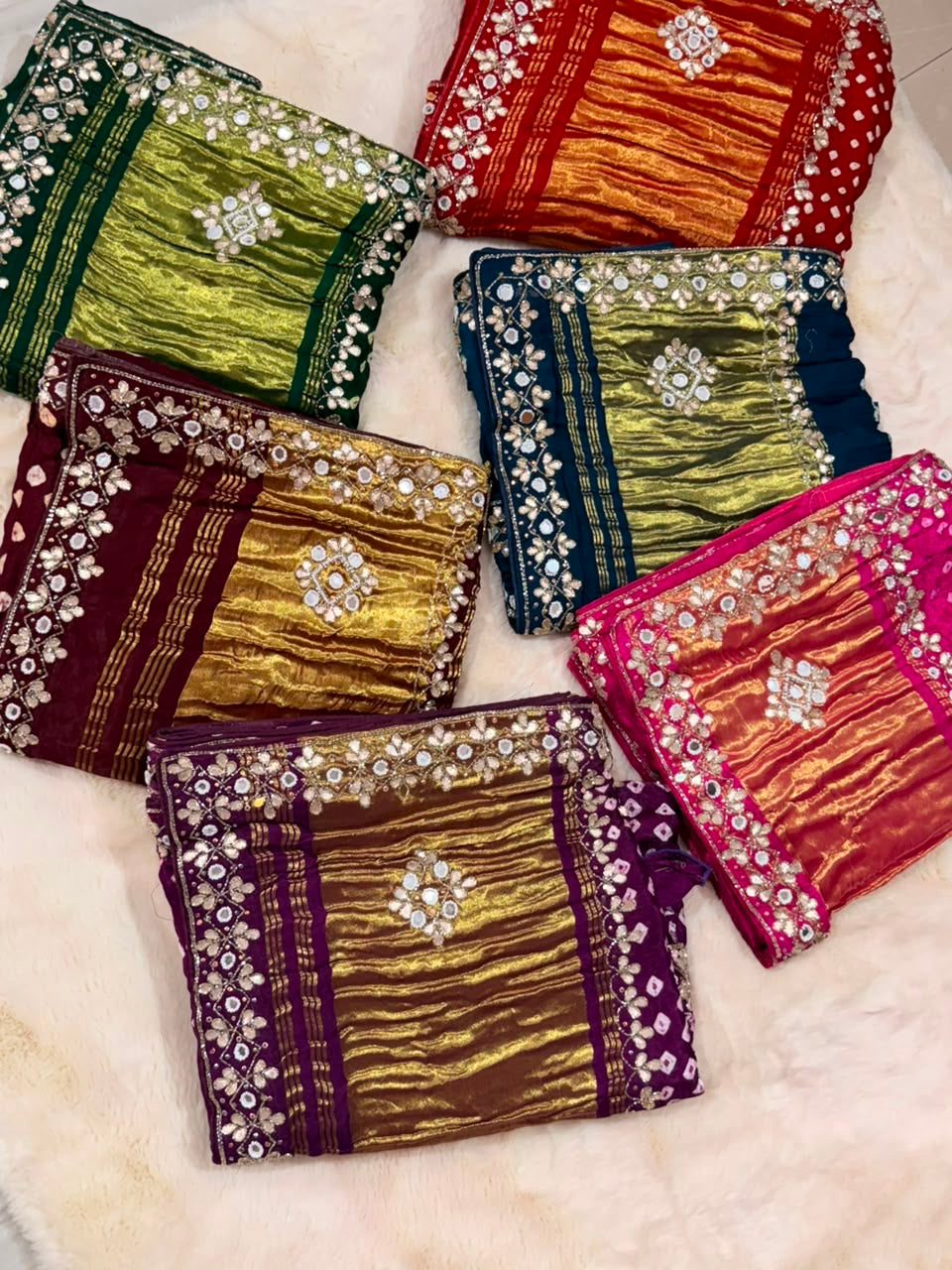 Heritage Pure Gajji Silk Bandhej Saree