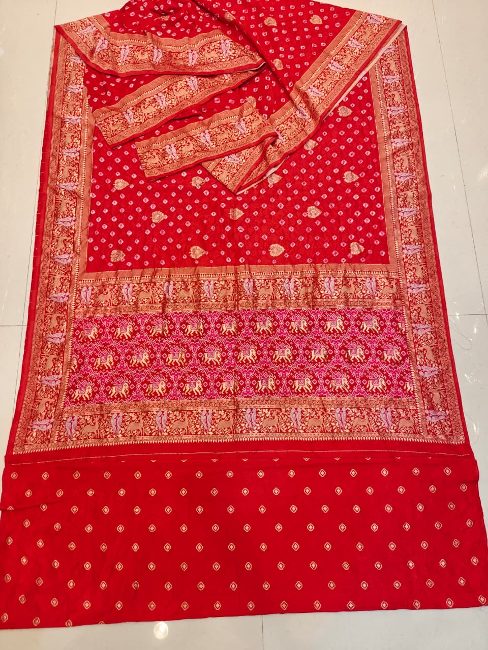 Pure Soft Malai Silk Patola Pallu Saree♥️