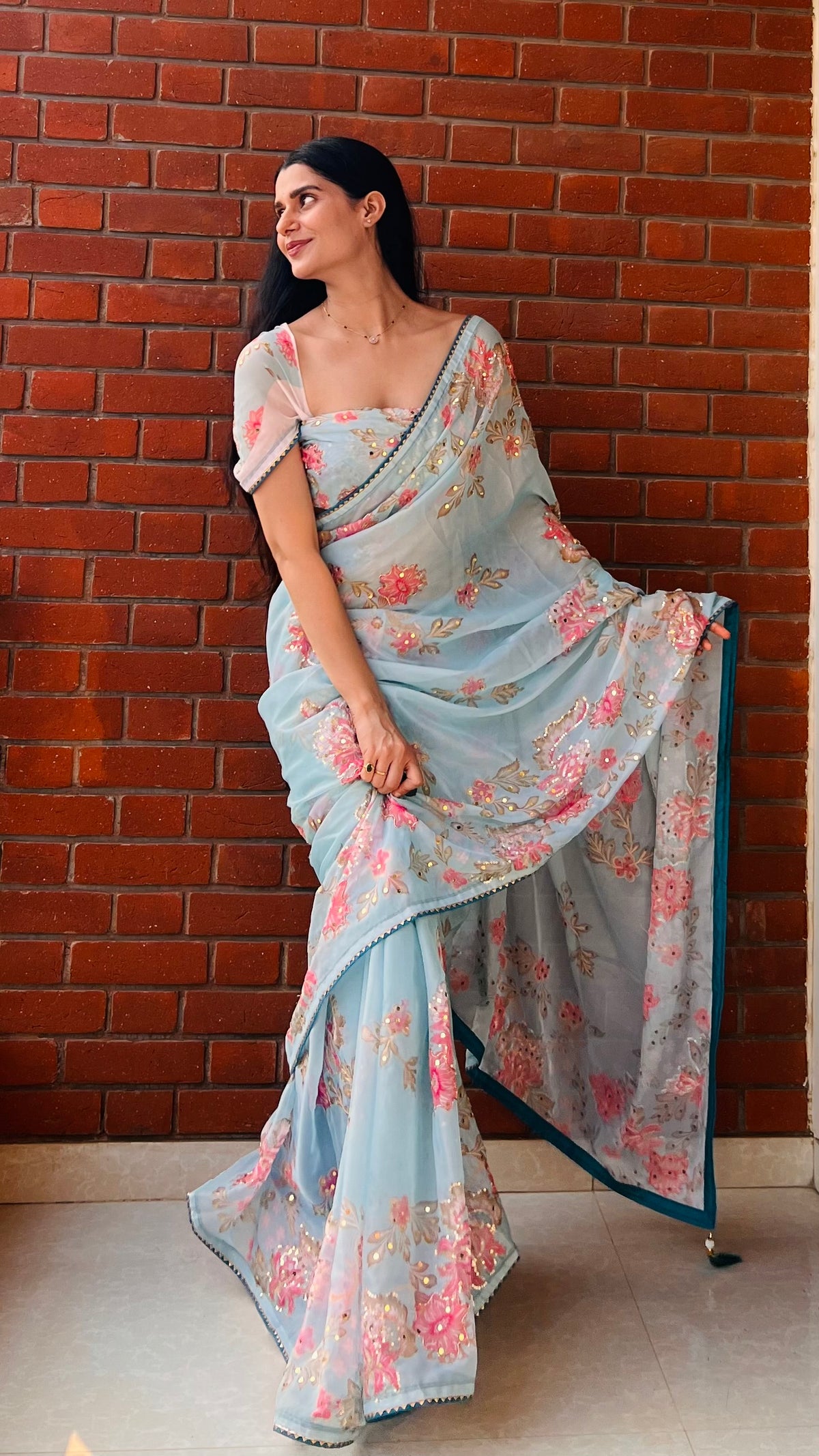 KS222| Organza Silk Saree 🦋