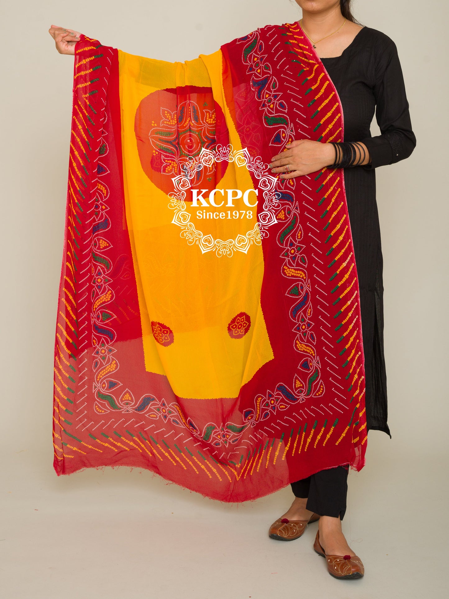 Pure Georgette marwadi Odhna duppta chunri, OR, KC