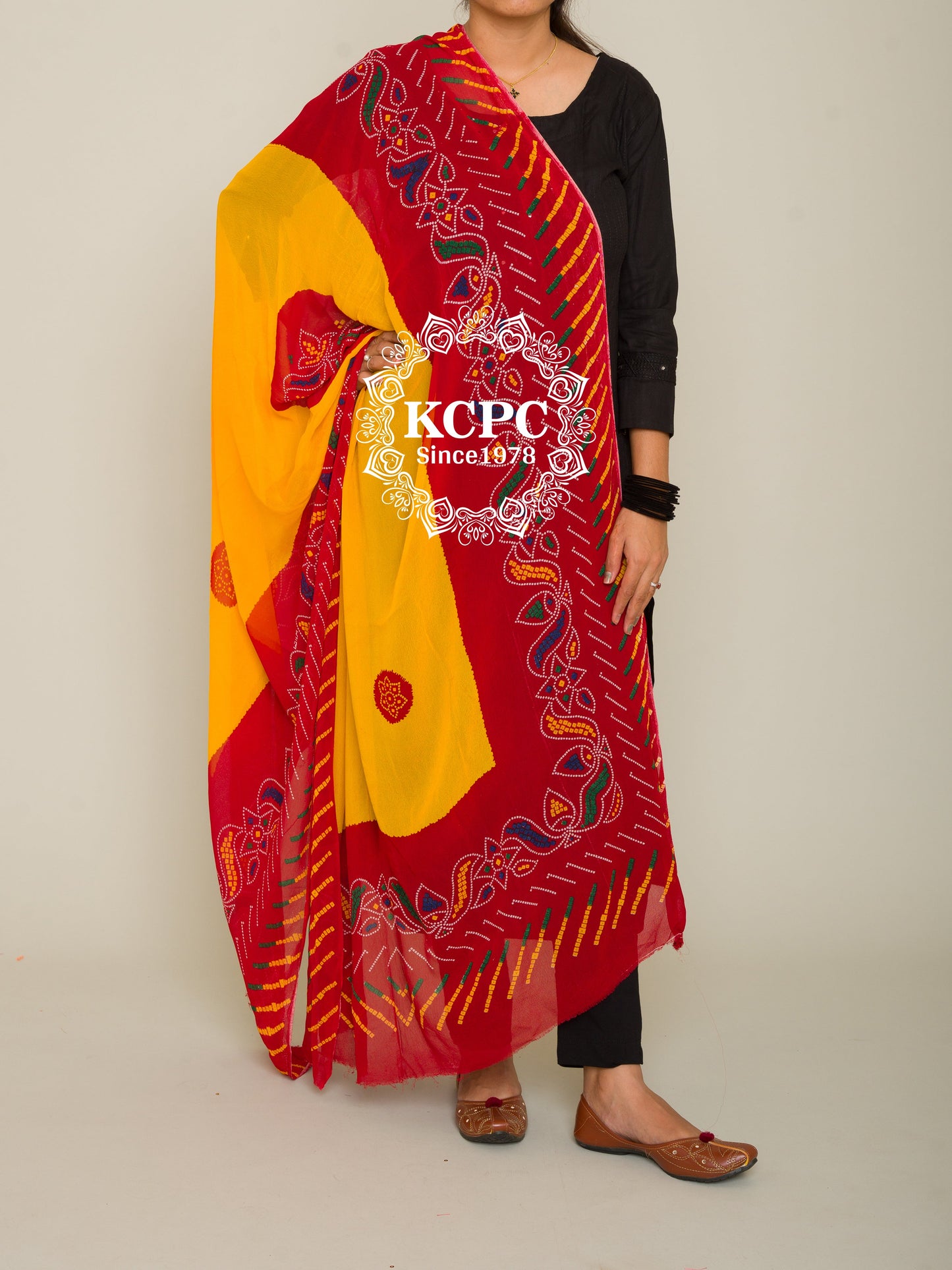 Pure Georgette marwadi Odhna duppta chunri, OR, KC