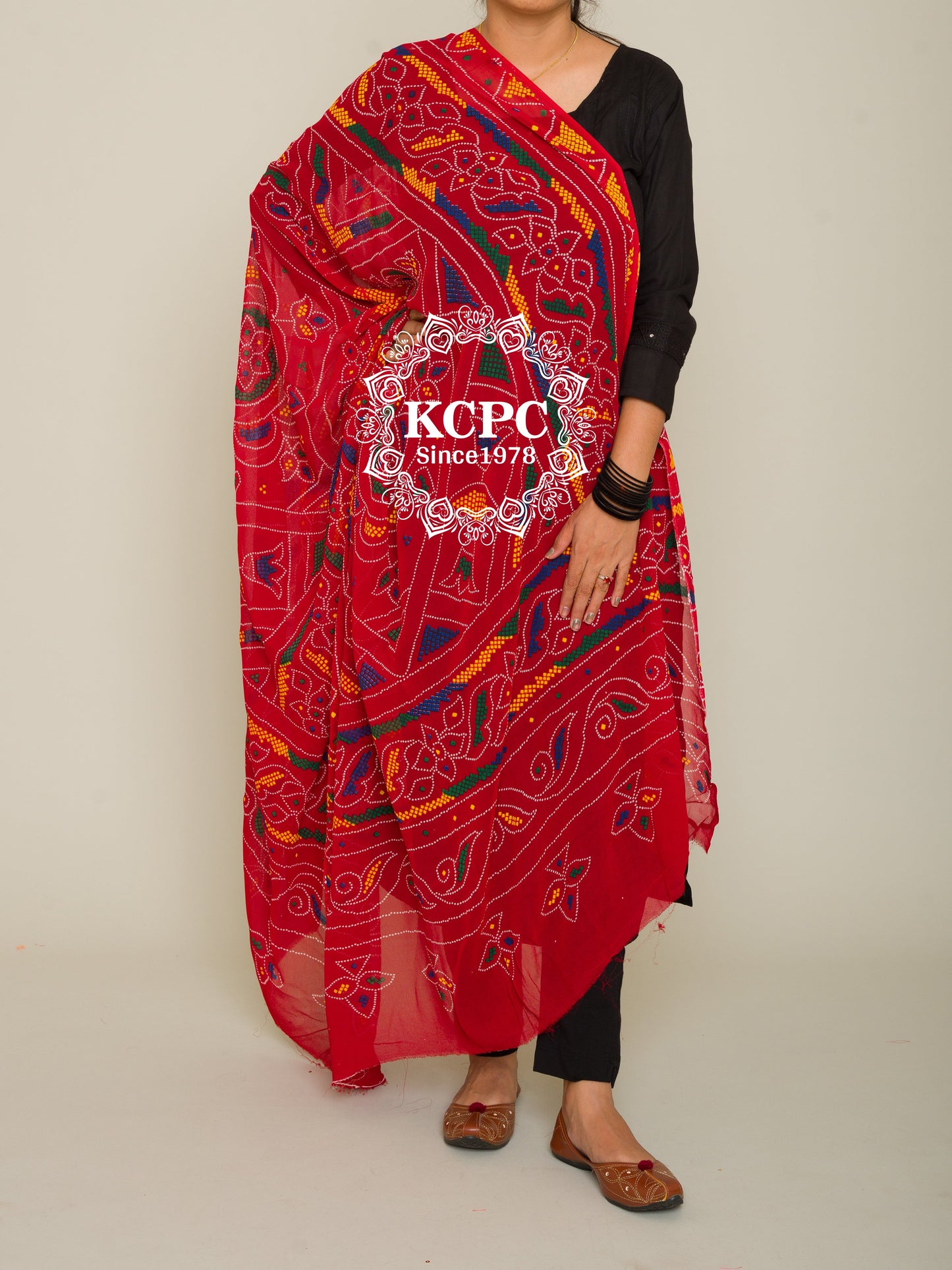 Pure Georgette marwadi Odhna duppta chunri, OR, KC