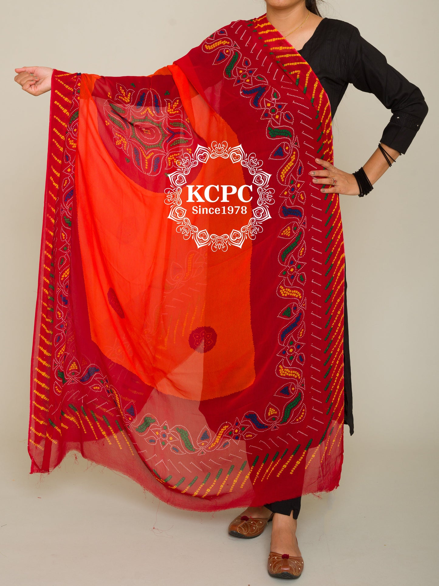 Pure Georgette marwadi Odhna duppta chunri, OR, KC