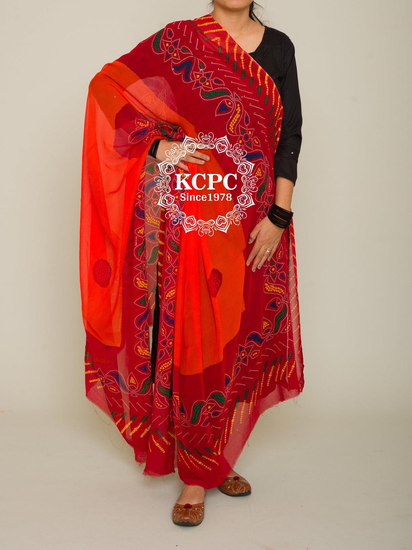 Pure Georgette marwadi Odhna duppta chunri, OR, KC