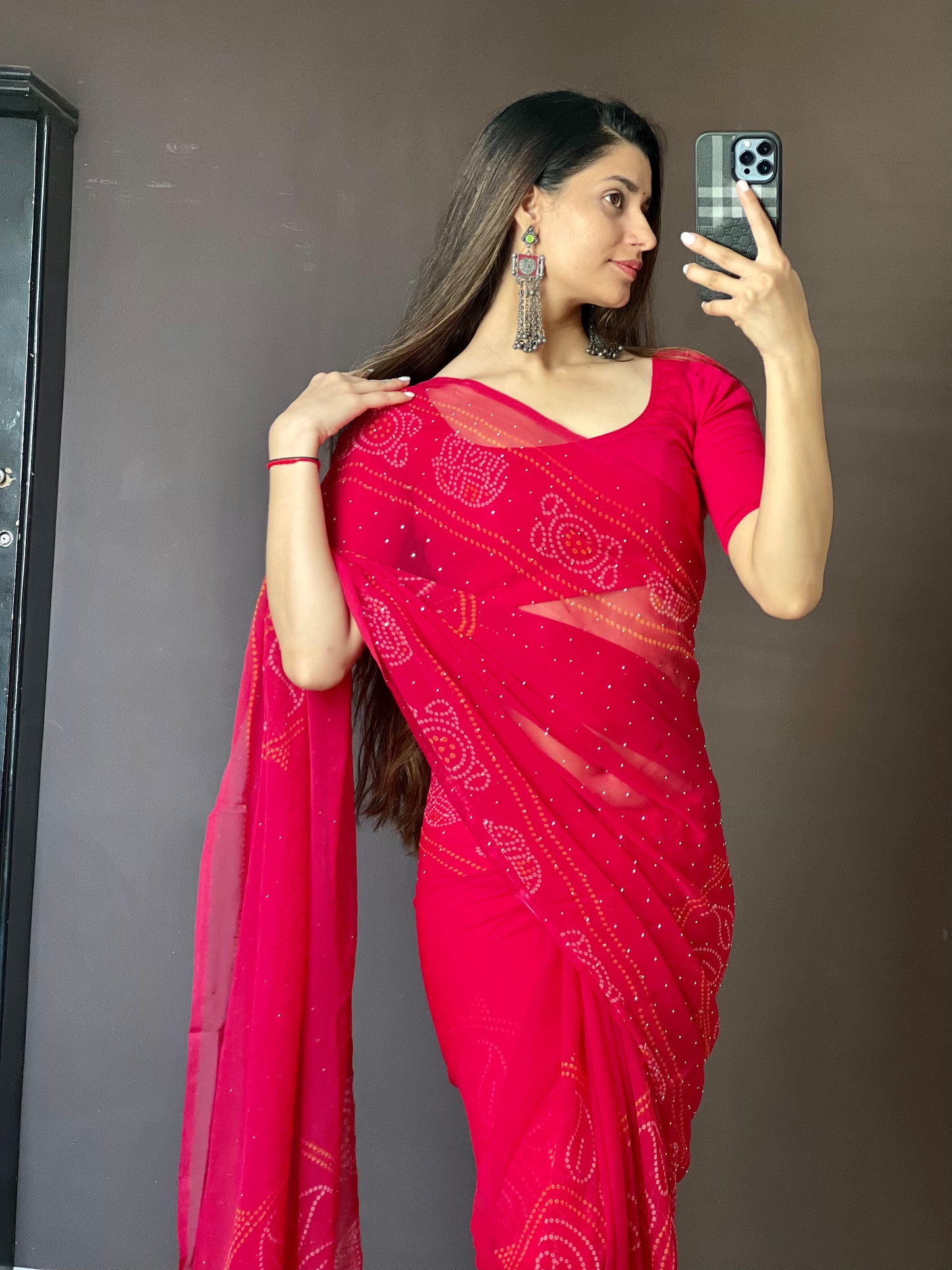 Rajwadi georgette saree