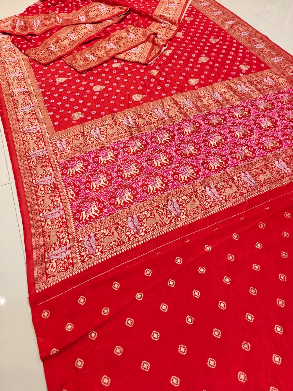 Pure Soft Malai Silk Patola Pallu Saree♥️