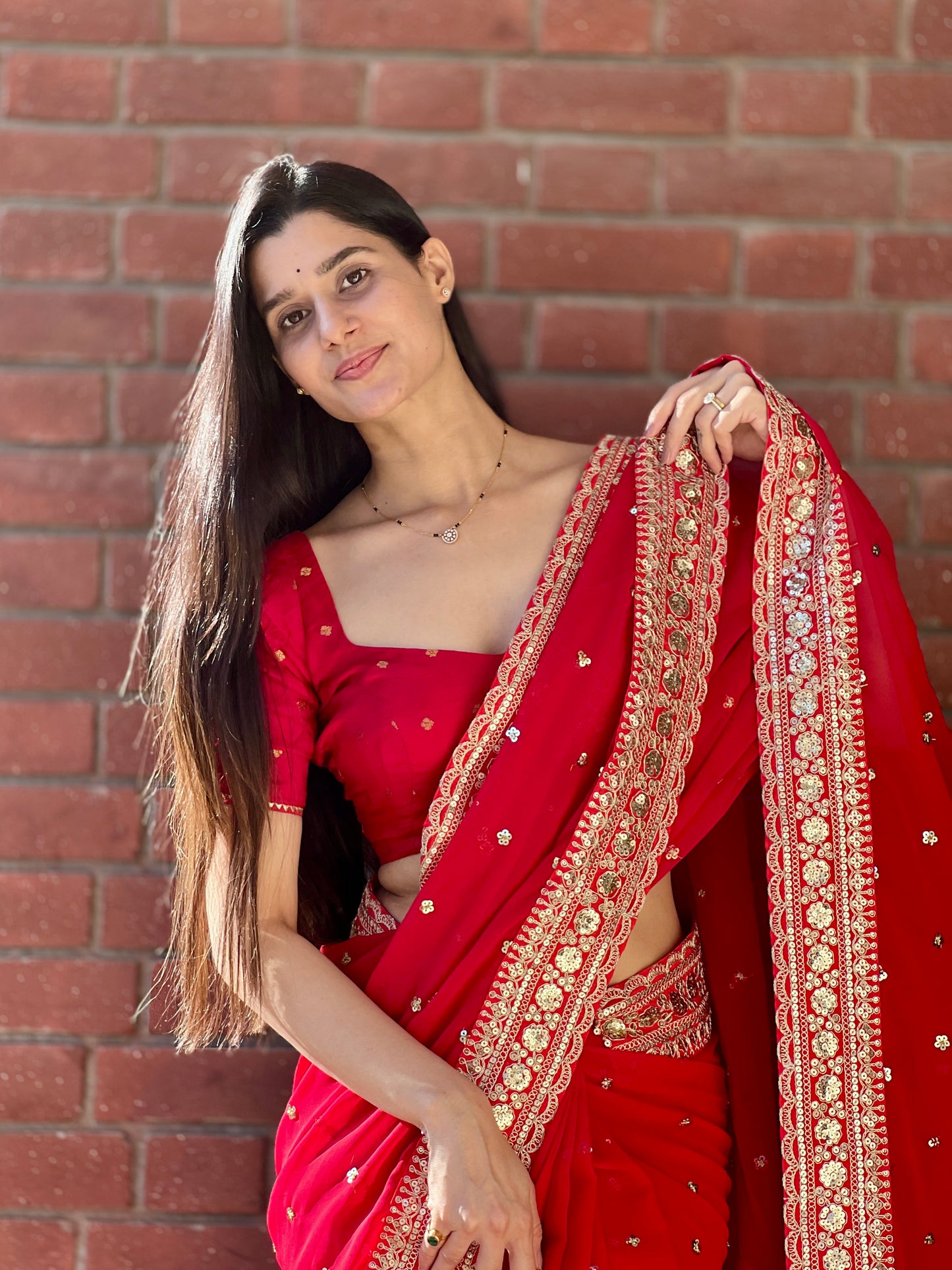 Georgette sequence embroidery work saree ♥️✨