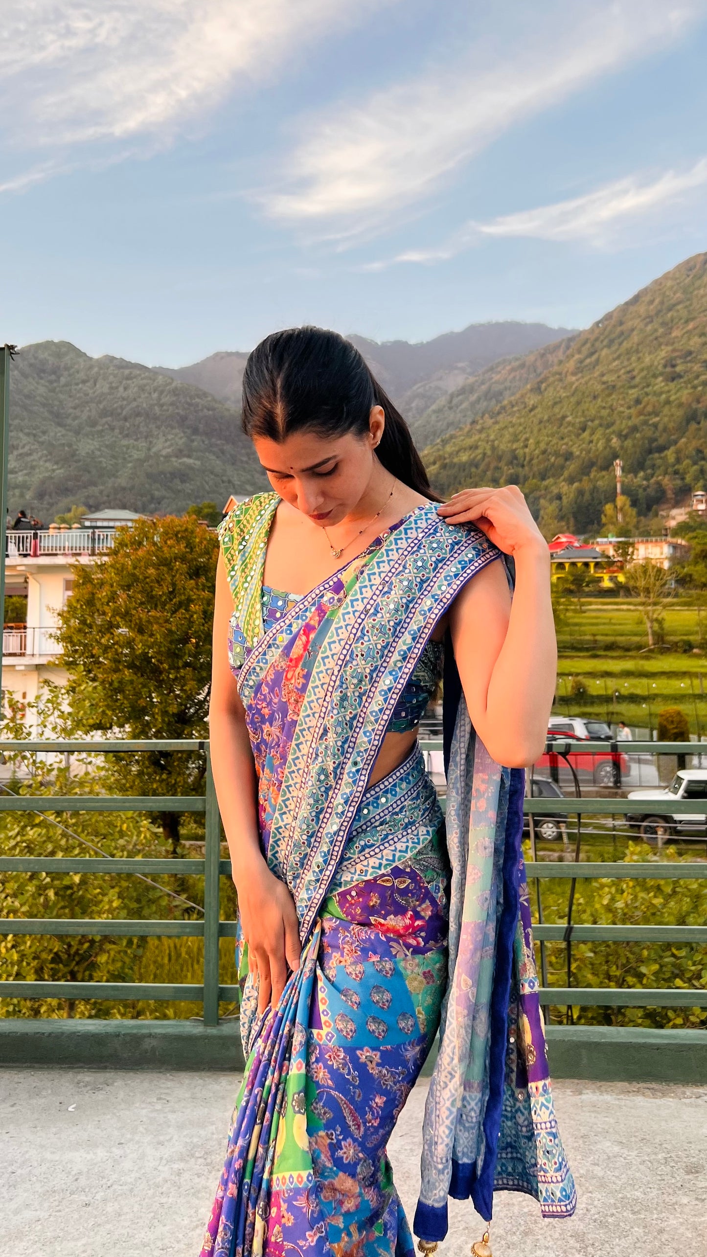 Mirror work saree ♥️