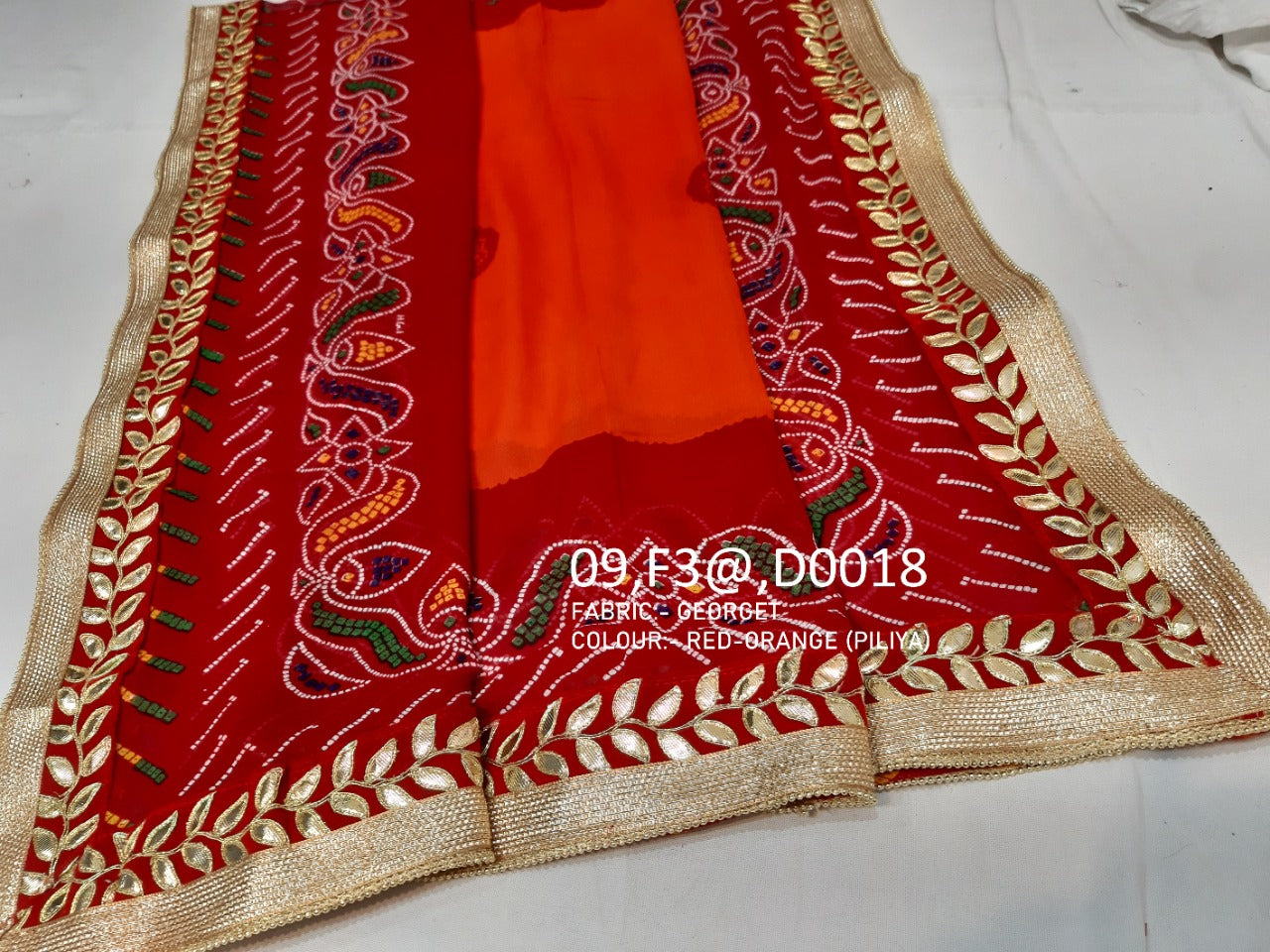 Rajasthani Traditional Bandhani Chunri Piliya Dupatta Or Kc Georgette Piliya