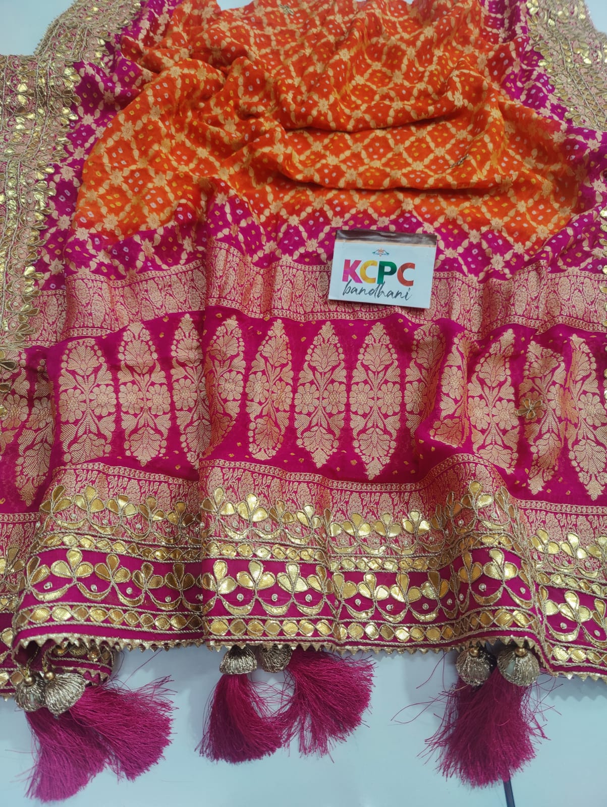 Pure Khaddi Upada Jangla Neemzari Bandhani

Ghatchola Dupatta With Gotapatti Handwork  