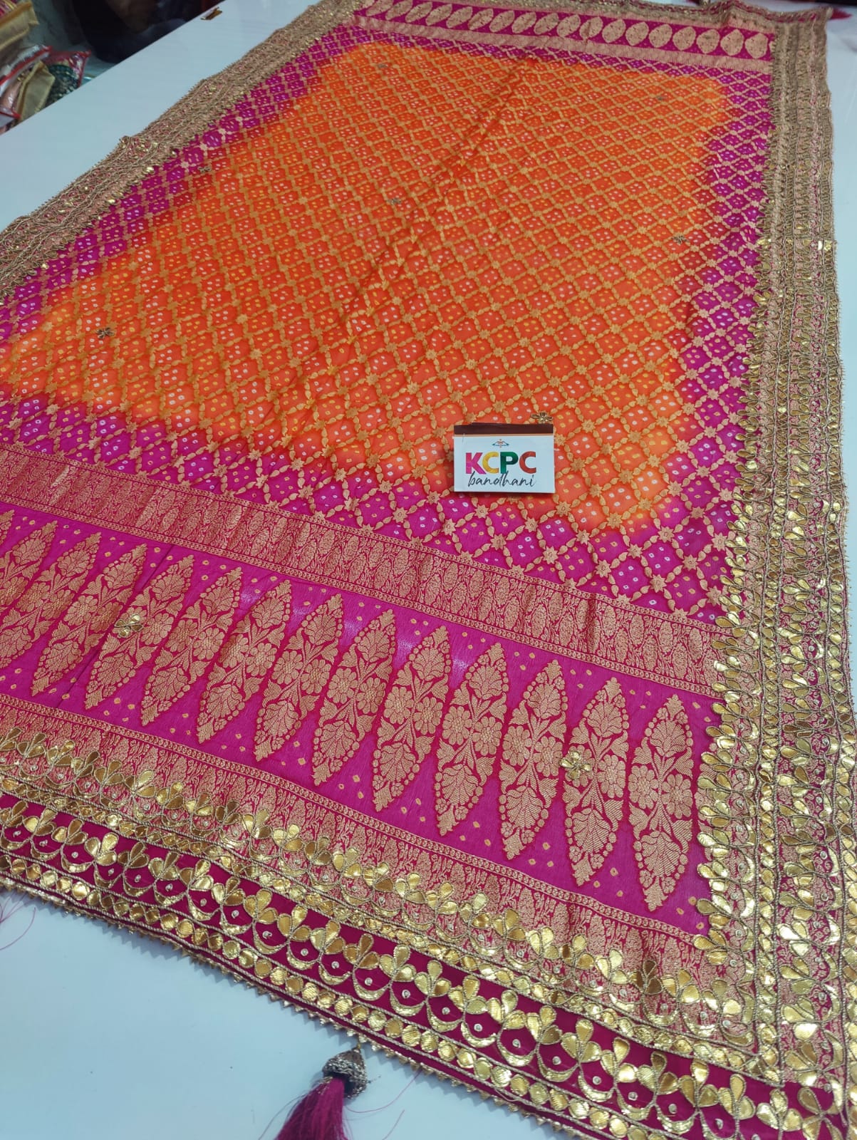 Pure Khaddi Upada Jangla Neemzari Bandhani

Ghatchola Dupatta With Gotapatti Handwork  