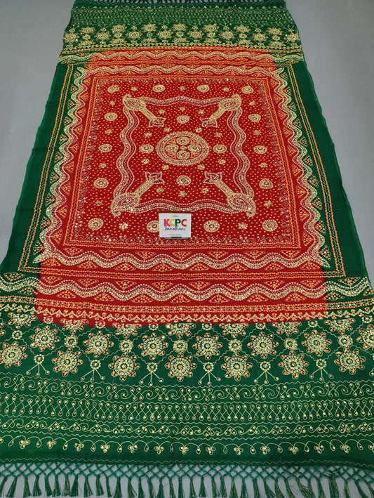 Pure Georgette Vintage Work Look Aaritari traditional kutchy work Designer Dupatta for lehengas