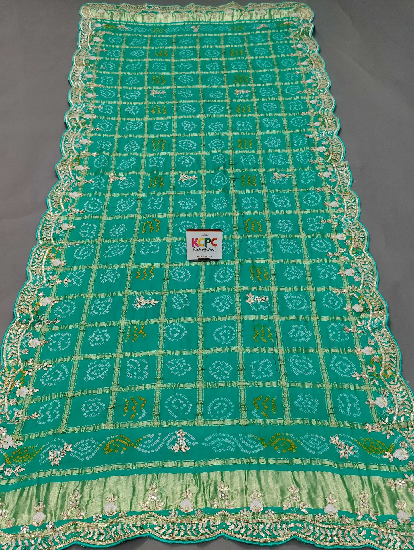 Latest New Launch Pure Gaji silk Gotapatti work Dupatta, KCPC, Amt