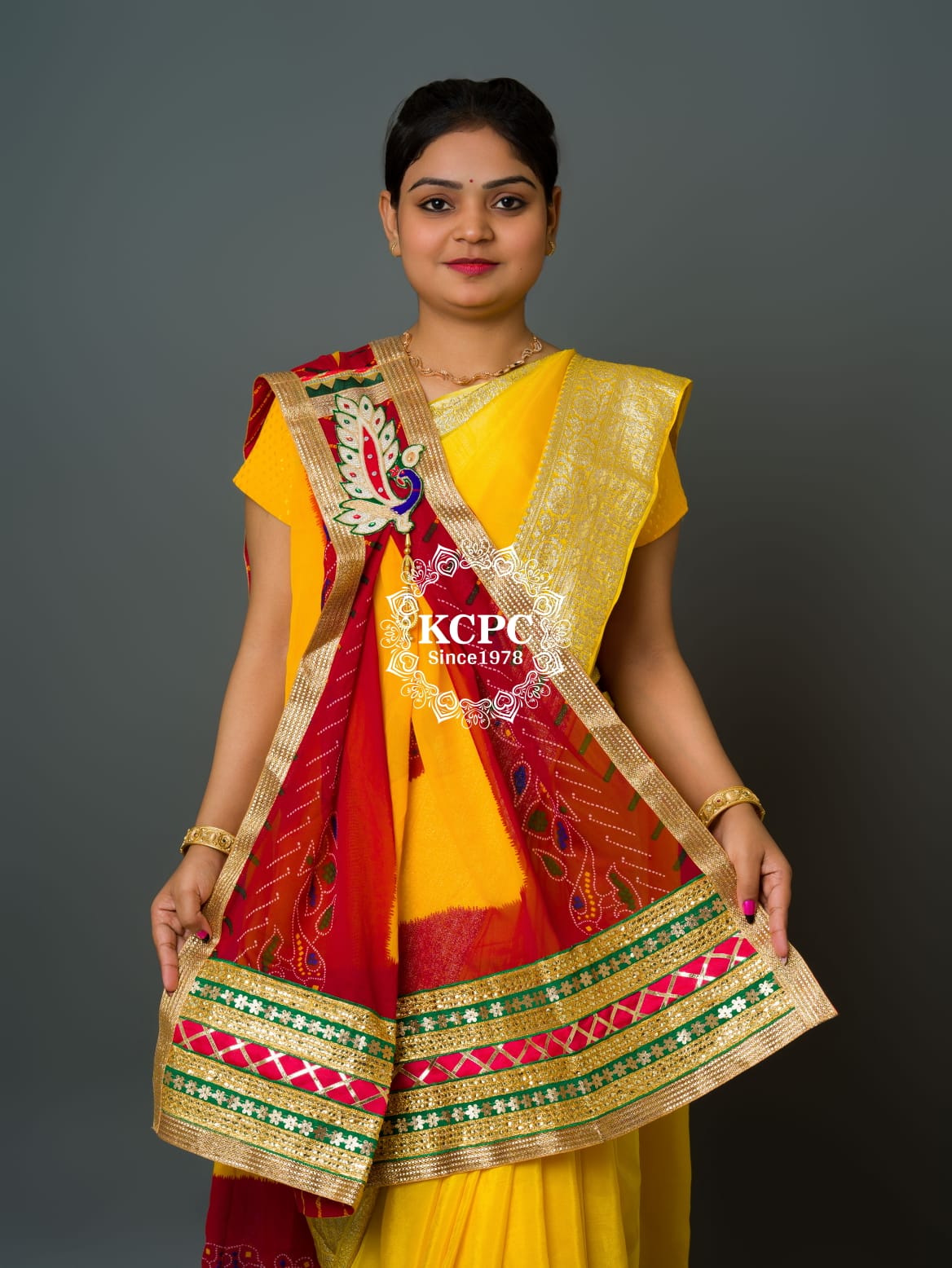 Rajasthani Semi Georgette Marwadi odhna stole,ZHR