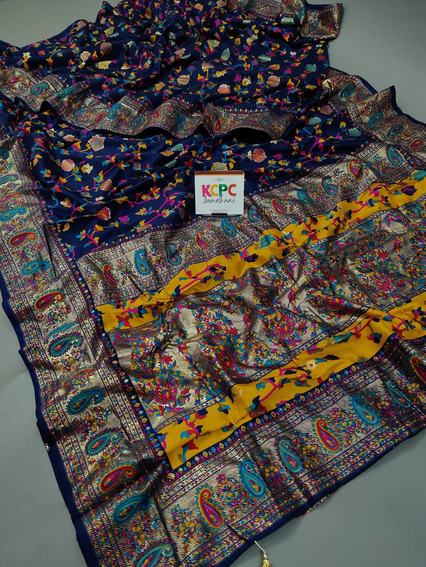 KcPc Latest handpicked  pashmina cotton silk Saree With Blouse, SRD