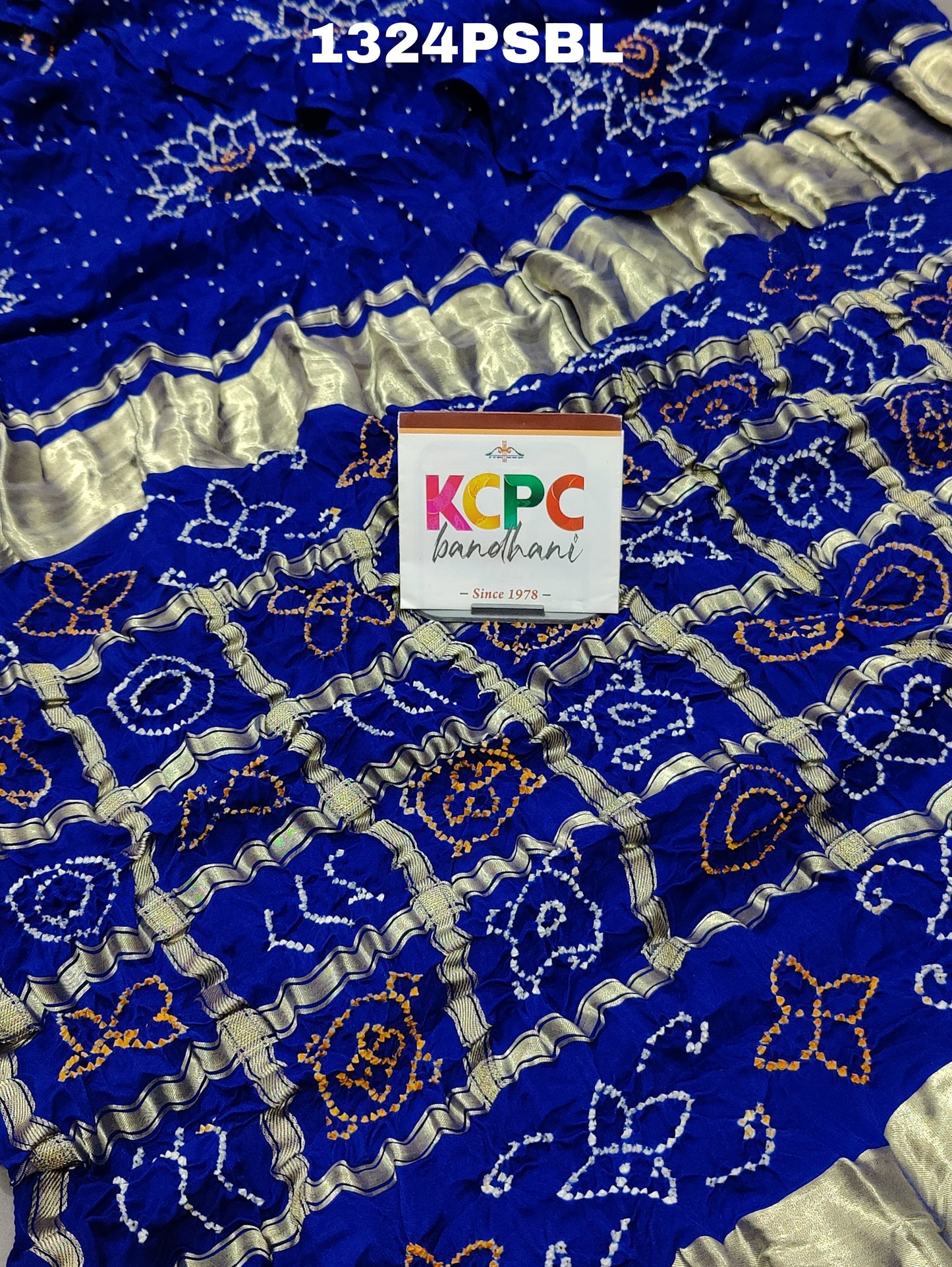 KcPc Beautiful New Design Pure Gaji silk Bandhani gharchola pallu Saree