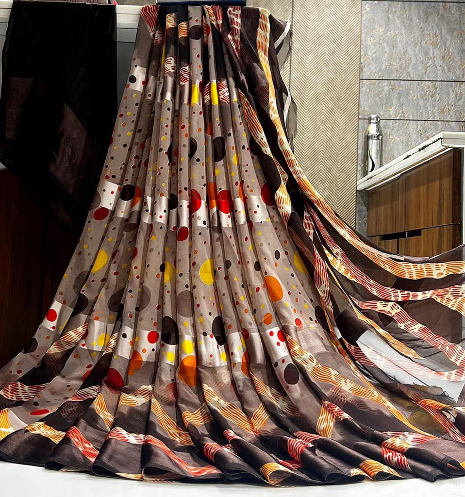 Sattin patta saree