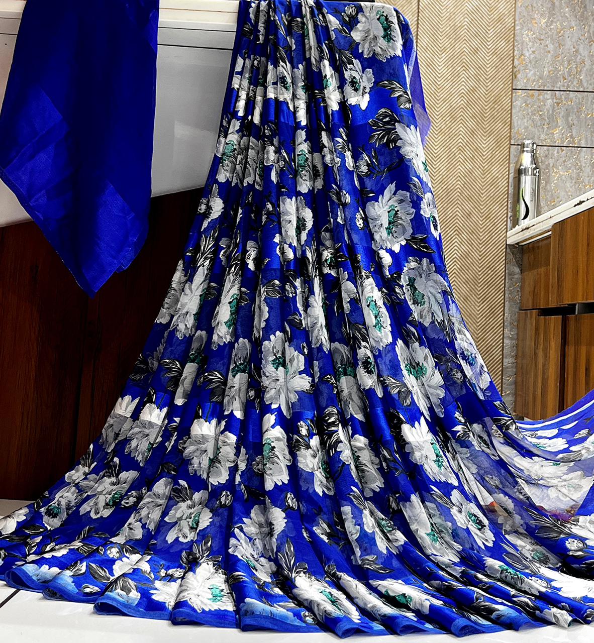 Sattin patta saree