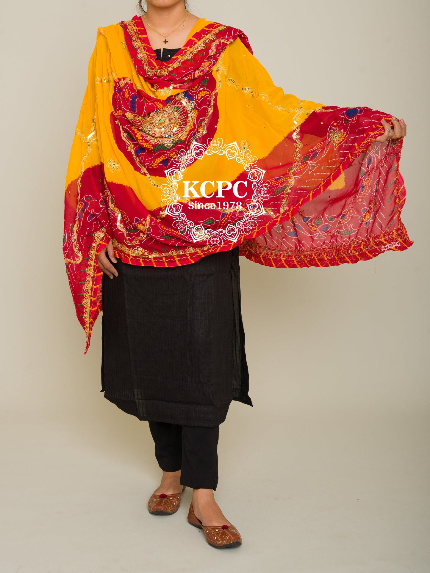 Pure Georgette Rajasthani Chunri Dupattas,DR, KC