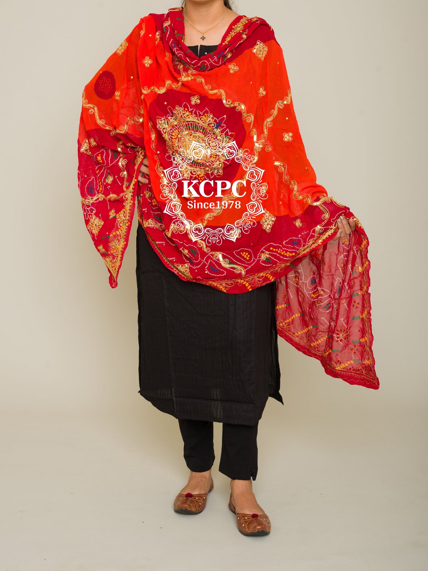 Pure Georgette Rajasthani Chunri Dupattas,DR, KC