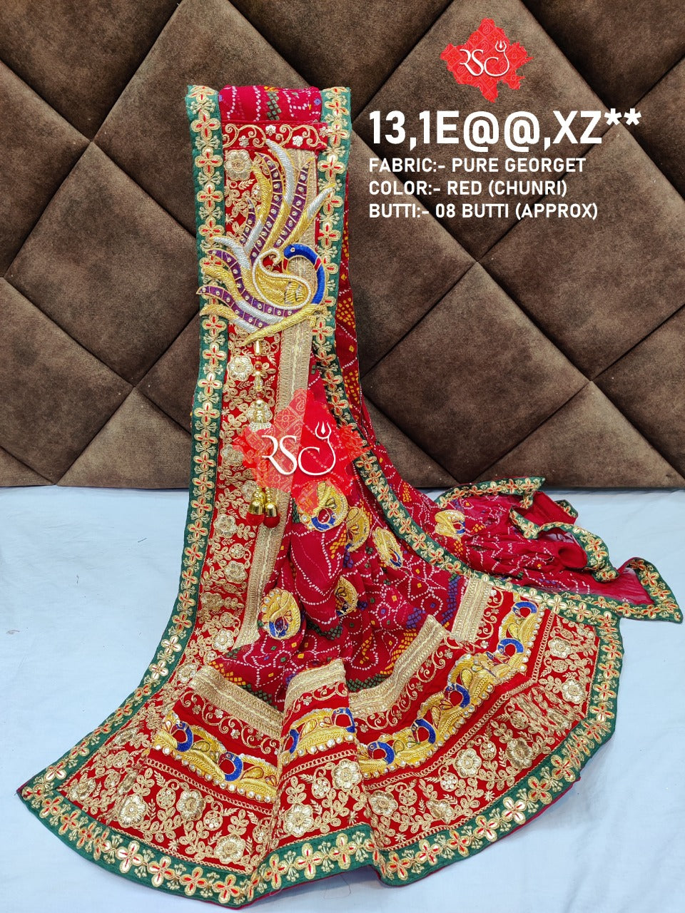 Side Broach Patchwork Rajasthani Chunri Dupatta, RSC, OR – Priyaz Gallery