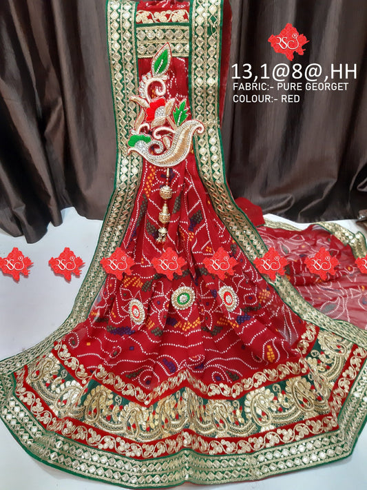Beautiful Pure Georgat Odhna Or Chunri Pila
