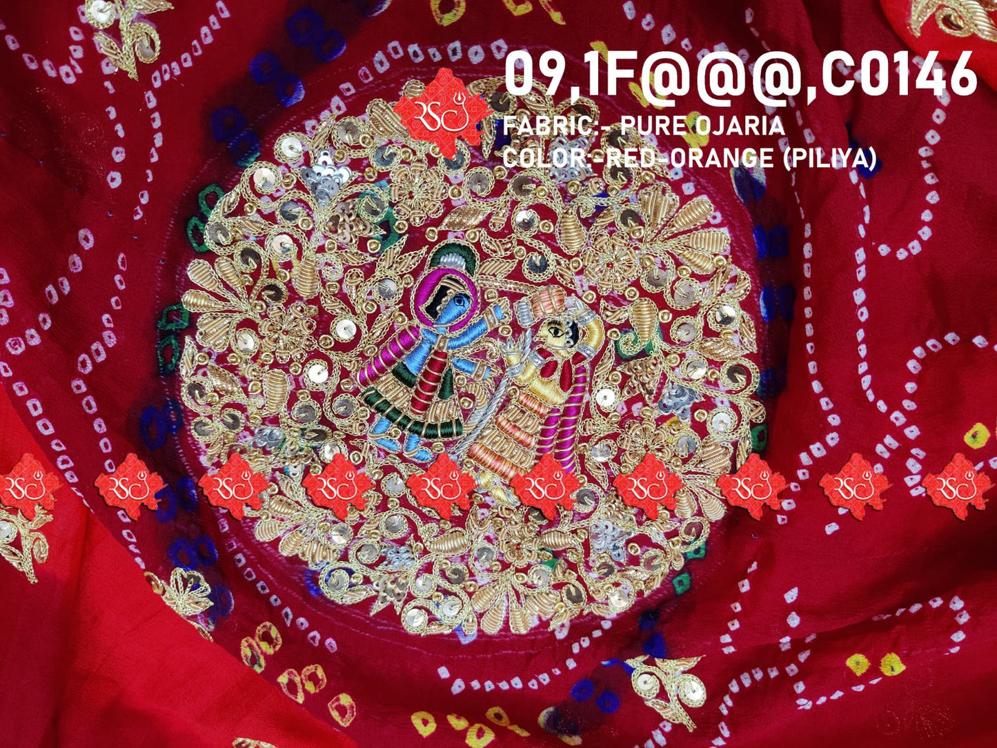 Beautiful Aara-Tari Work Marwadi Chunri