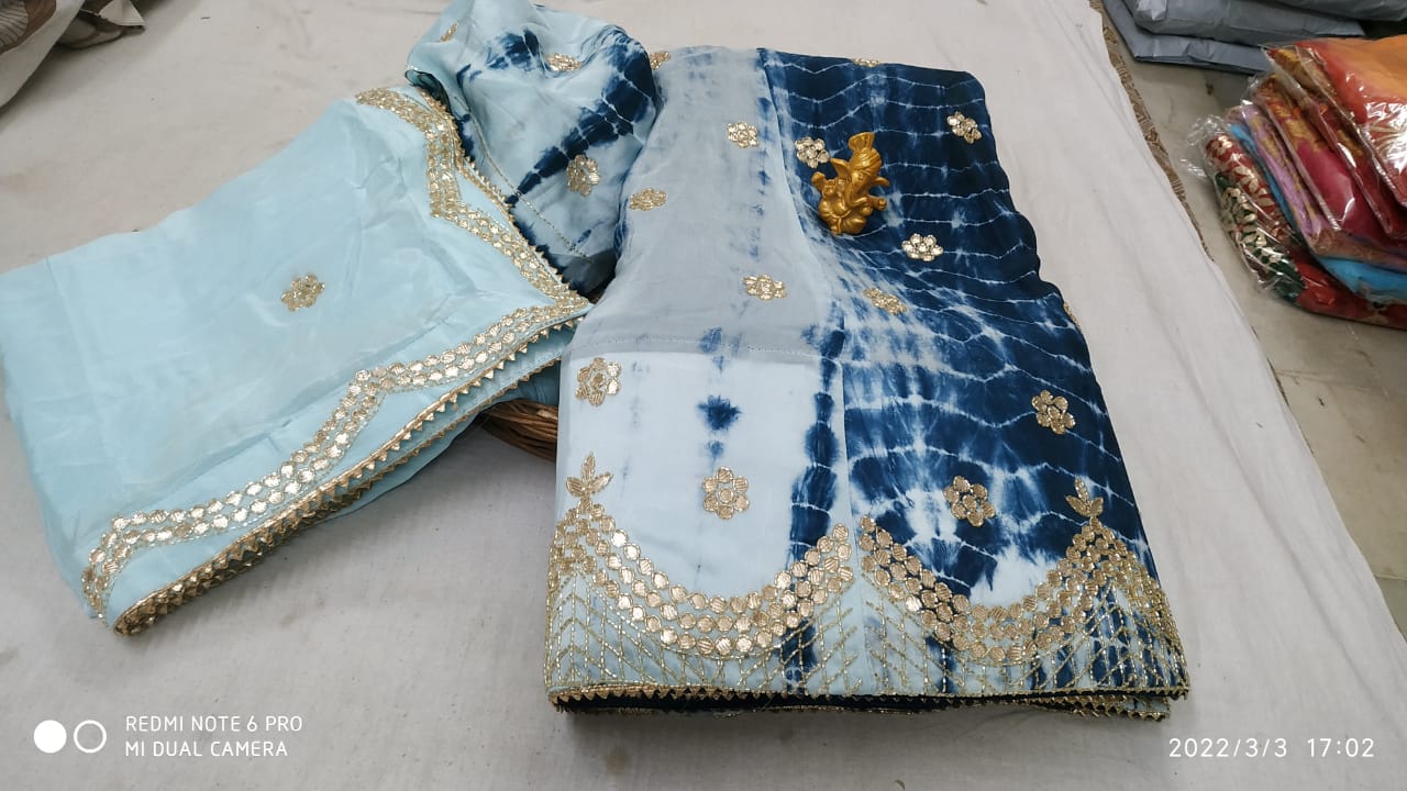 New Marble Design Pure Uppda Silk Cutdana Handwork Langha & Chinon Duptta Nr Kml Lehenga