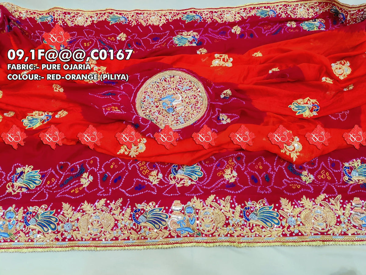Taari Ropata Beautifull Aara-Taari Work Marwari Chunri – Priyaz Gallery