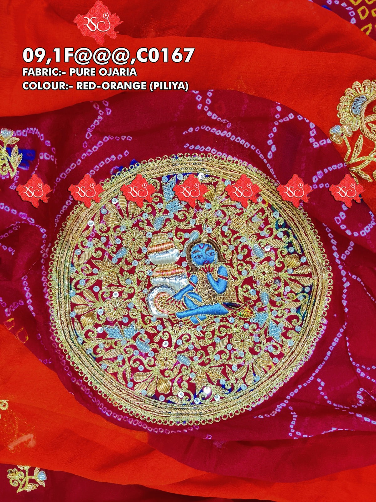 Beautifull Aara-Taari Work Marwari Chunri
