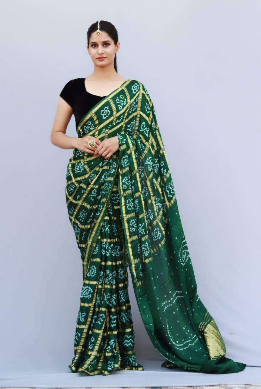 Pure Gazi Silk Gharchola Sarees* - KcPc Bandhani