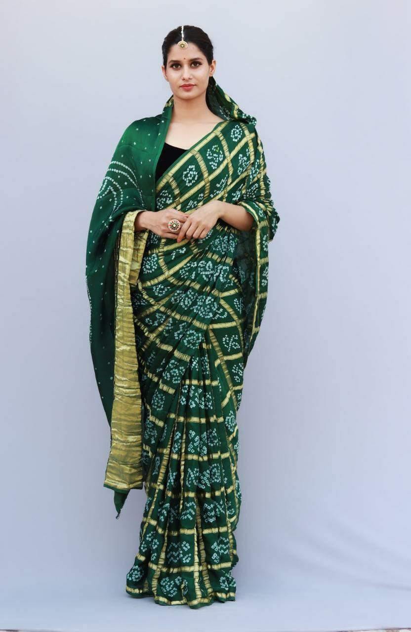 Pure Gazi Silk Gharchola Sarees* - KcPc Bandhani
